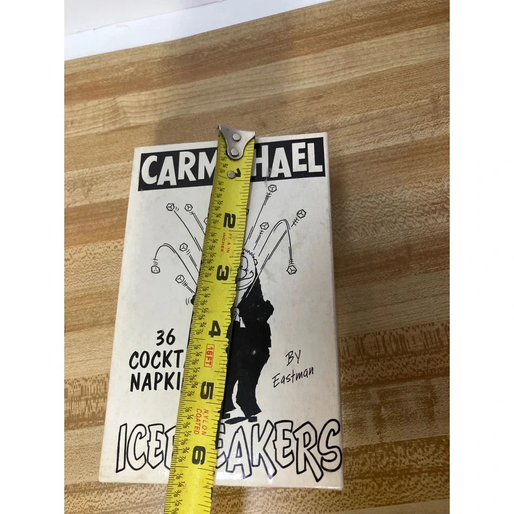 Vintage Carmichael Icebreakers 36 Cocktail Napkins by‎ Eastman Funny Cartoon